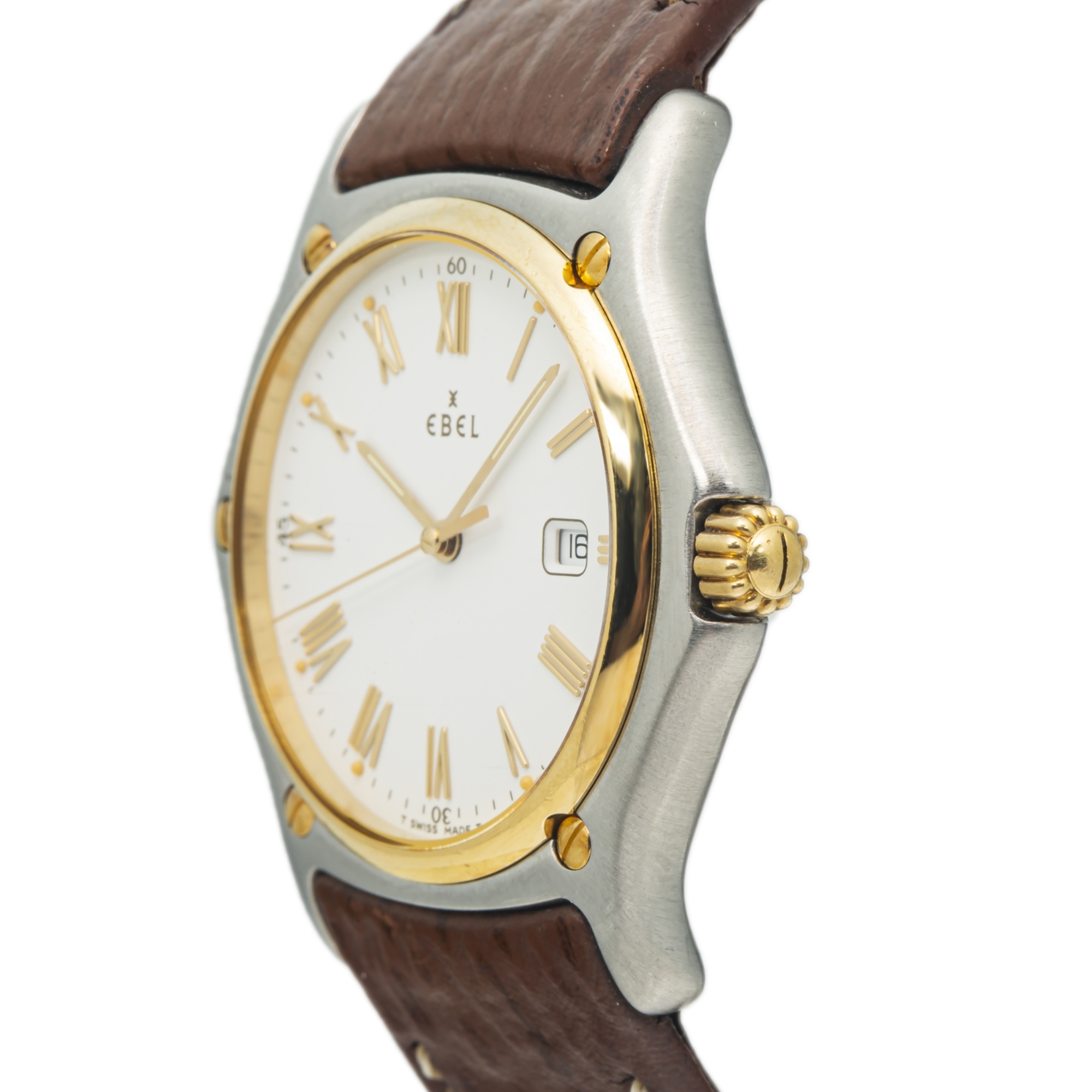 Ebel 1911 187902 18k Yellow Gold Two Tone Factory Strap Quartz