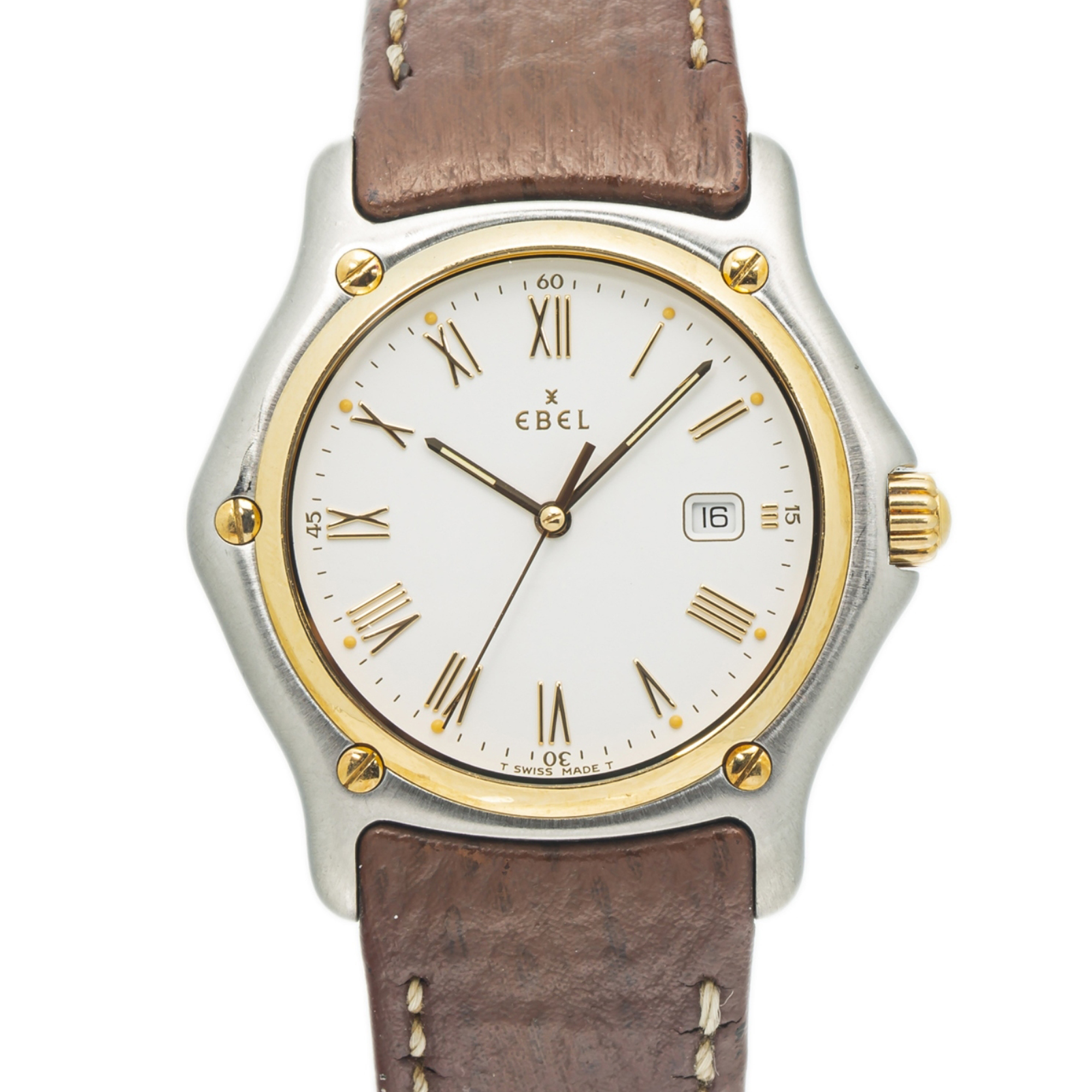 Ebel 1911 187902 18k Yellow Gold Two Tone Factory Strap Quartz