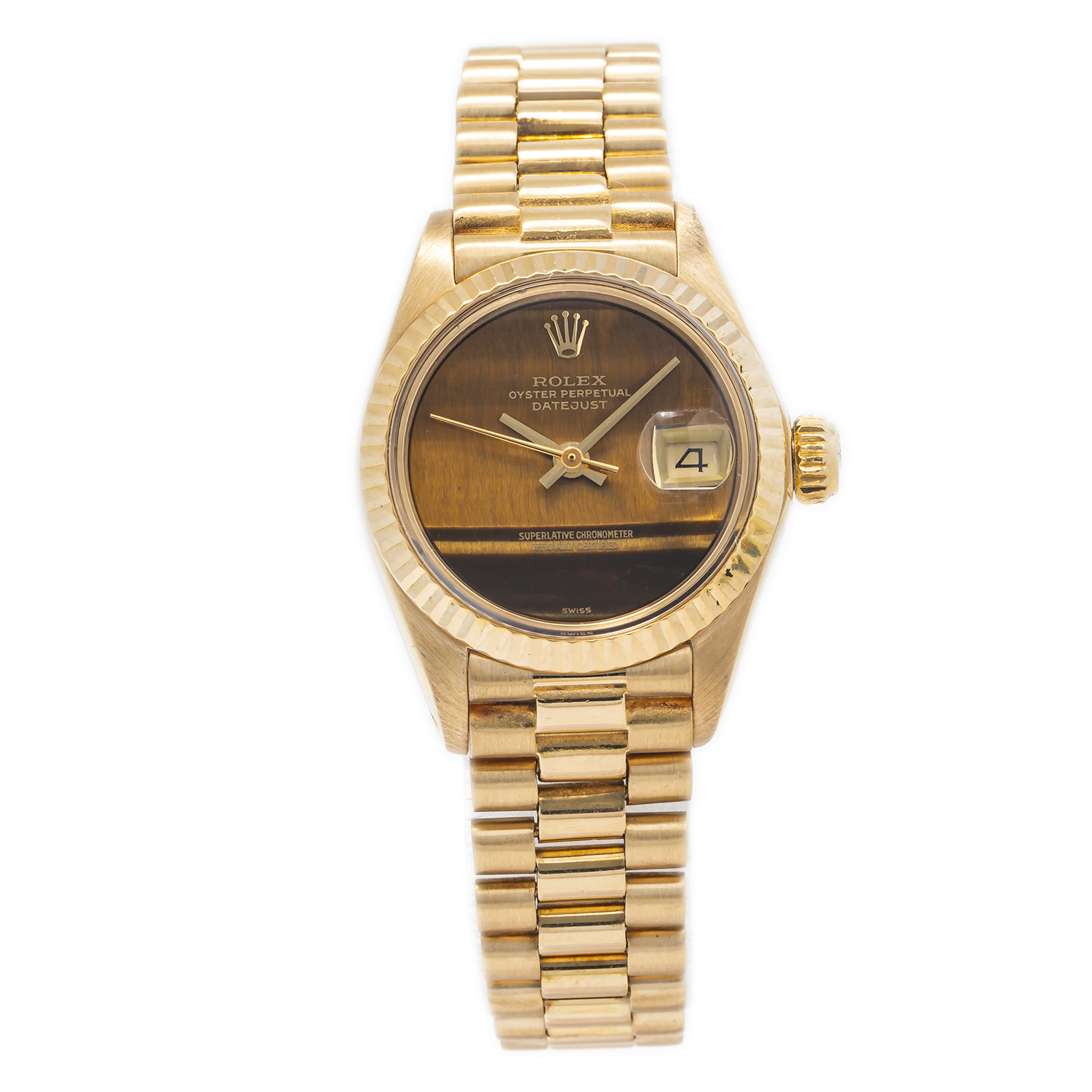 Rolex Datejust 6917 18k Yellow Gold President Tiger Eye Dial
