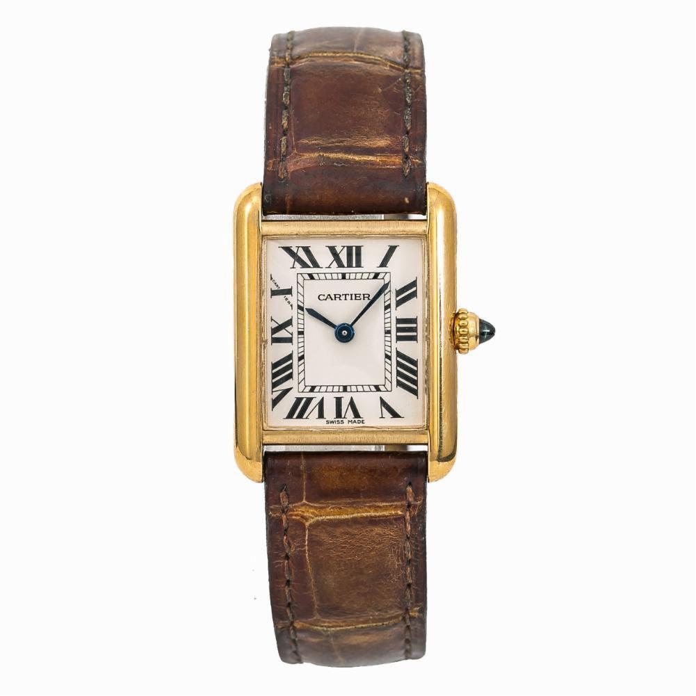 Cartier　SecondBAG　VINTAGE MEN Cartier Tank Louis 2442 W1529856 18K YG Cream Dial Quartz Ladies