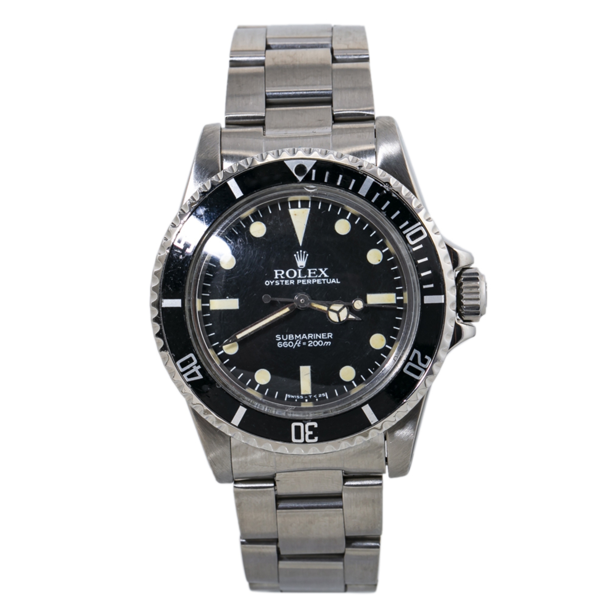 Rolex Submariner 5513 Vintage SS Auto Black Dial Men's Watch 40mm