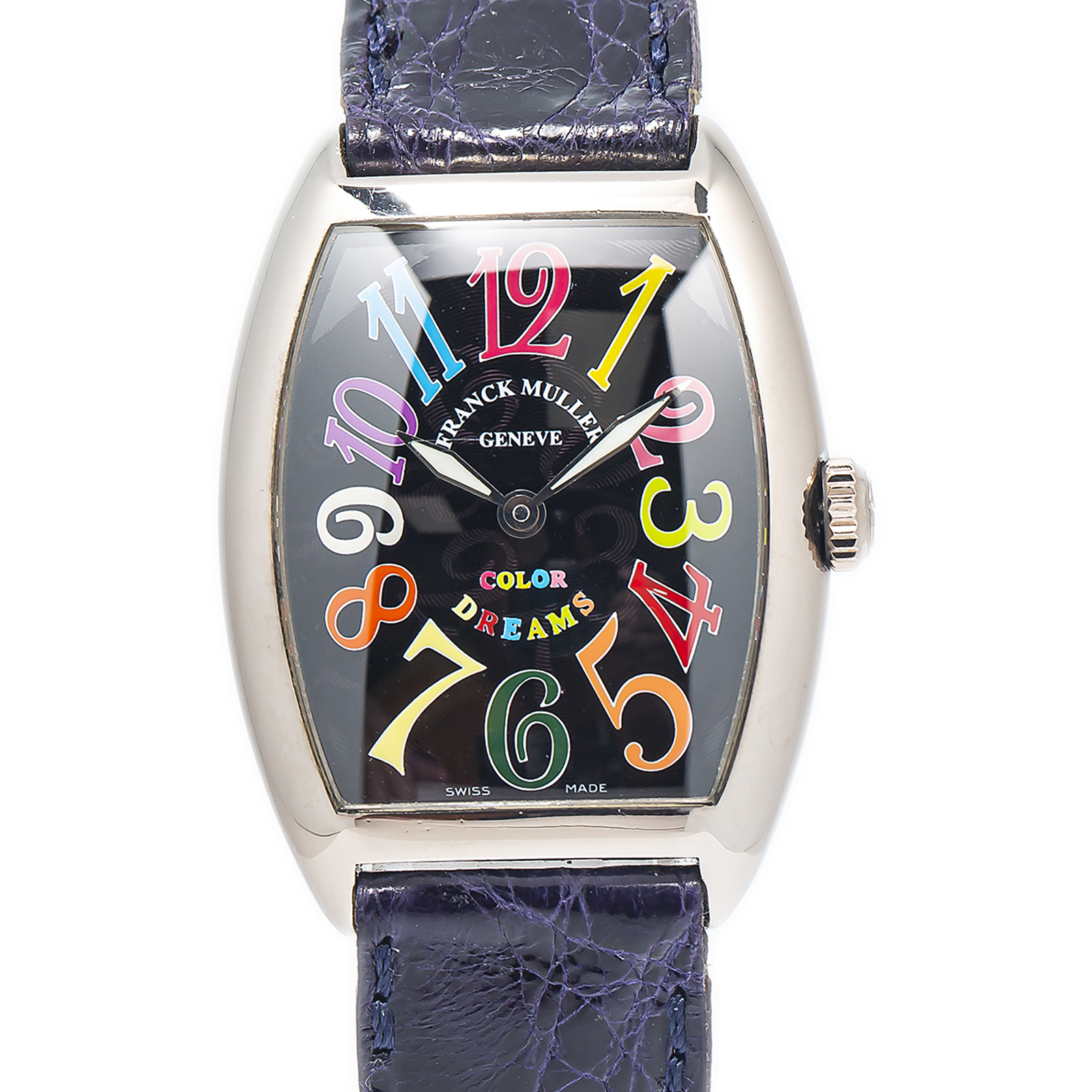 FRANCK MULLER フランクミュラー 7502QZ カラードリーム Franck Muller Color Dreams 7502QZ 18k White Gold Black Dial Ladies