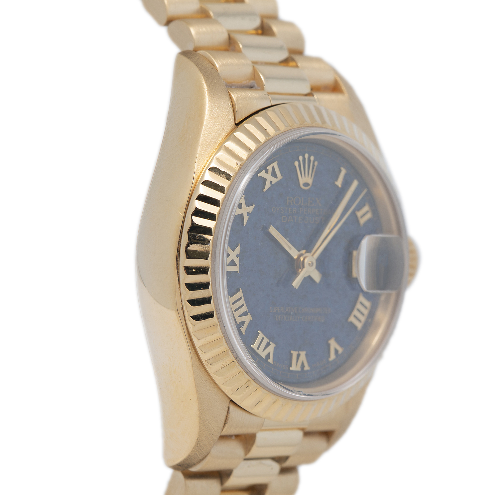 Rolex Datejust 69178 18K YG President Azurite Stone Blue Dial