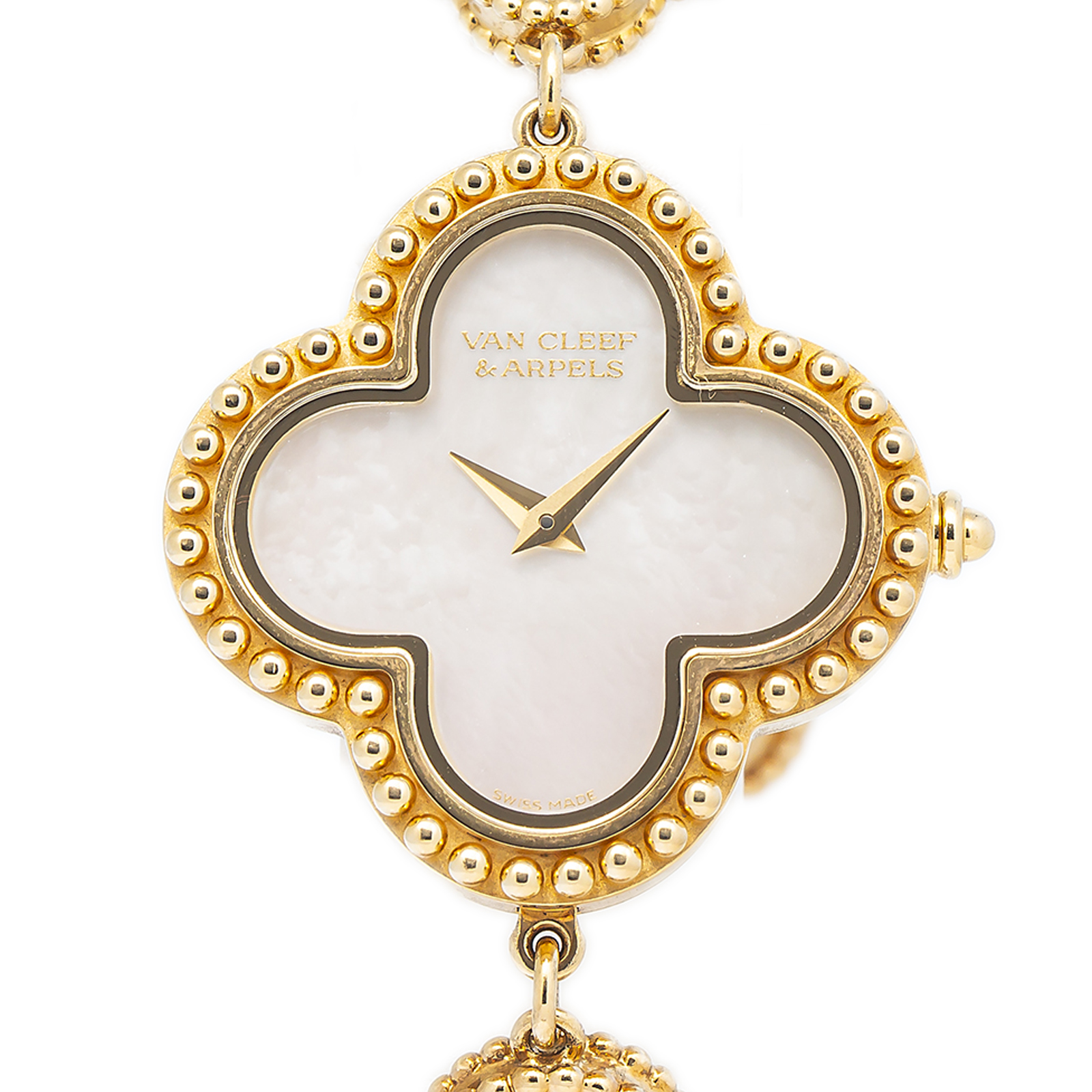 Van Cleef & Arpels Alhambra VCARO40T00 B/P 18k YG Quartz Ladies