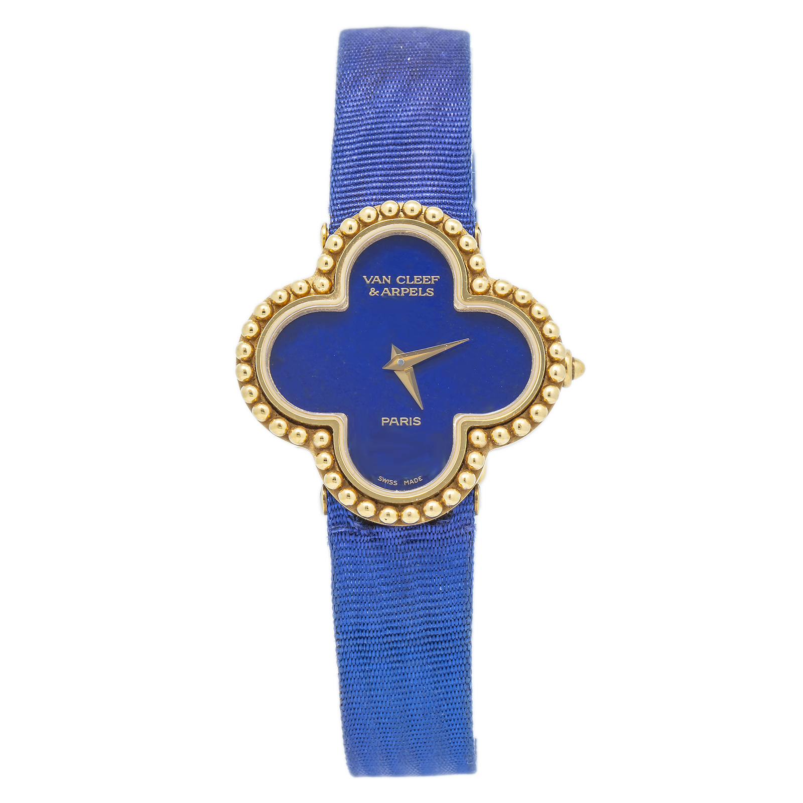 大理石台座付きハンドクリップ　淑女の手　シルバー&ホワイト　フランスアンティーク Van Cleef & Arpels Alhambra 18K Yellow Gold Lapis Lazuli Dial