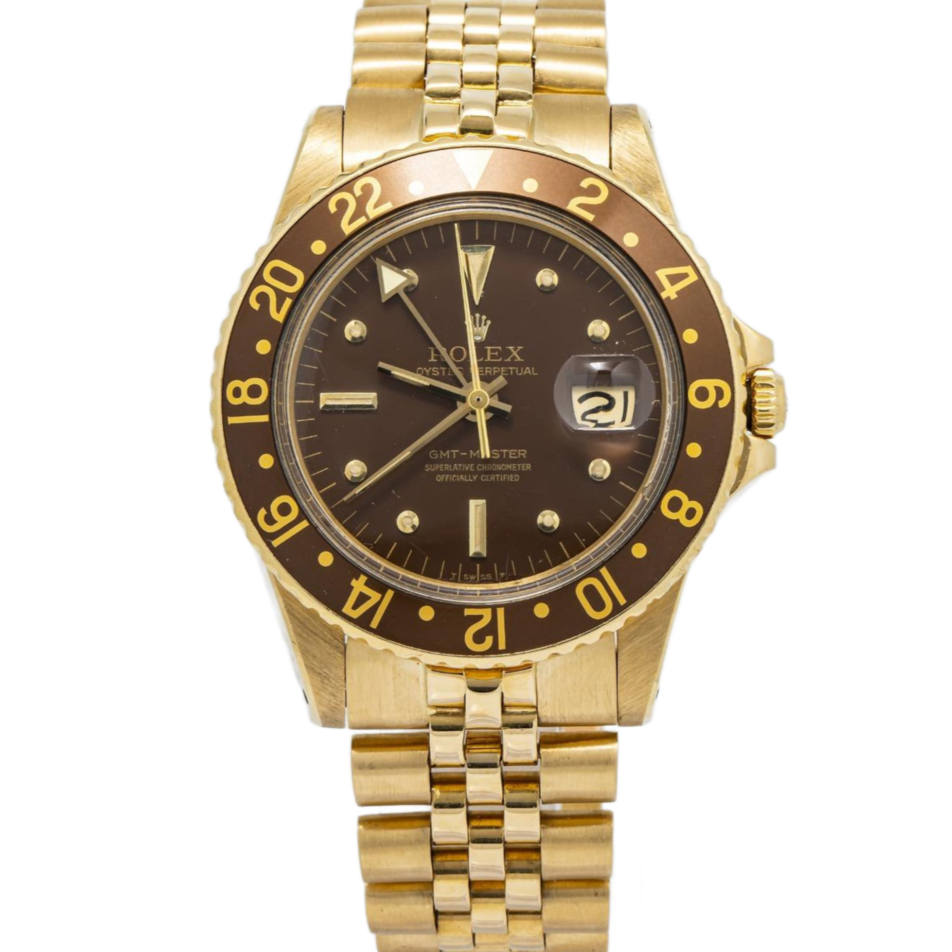 Rolex Concorde GMT-Master 1675 RARE Concorde 18k Yellow Jubilee