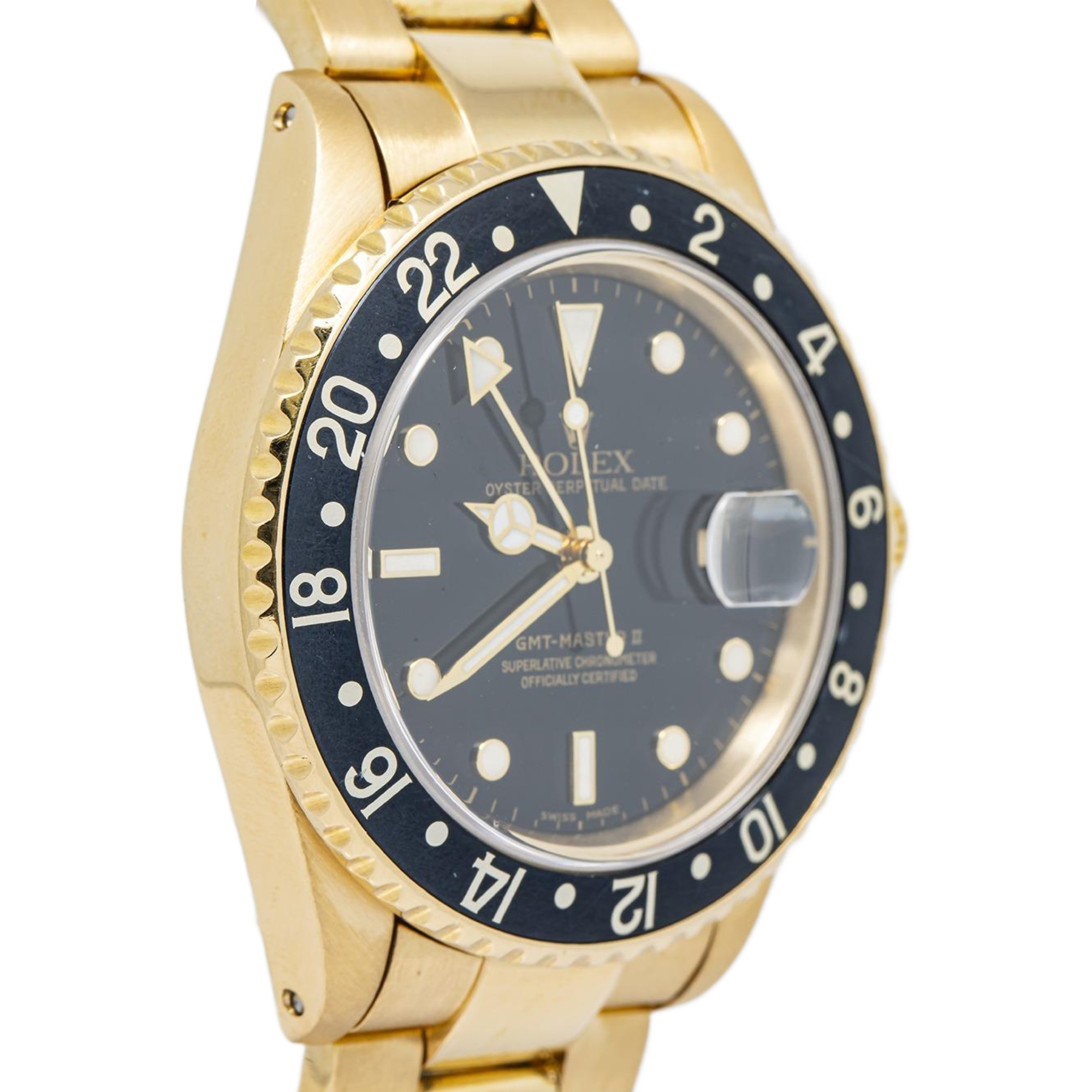 Rolex GMT-Master II 16718 Oyster 18K Yellow Gold Black Dial Auto