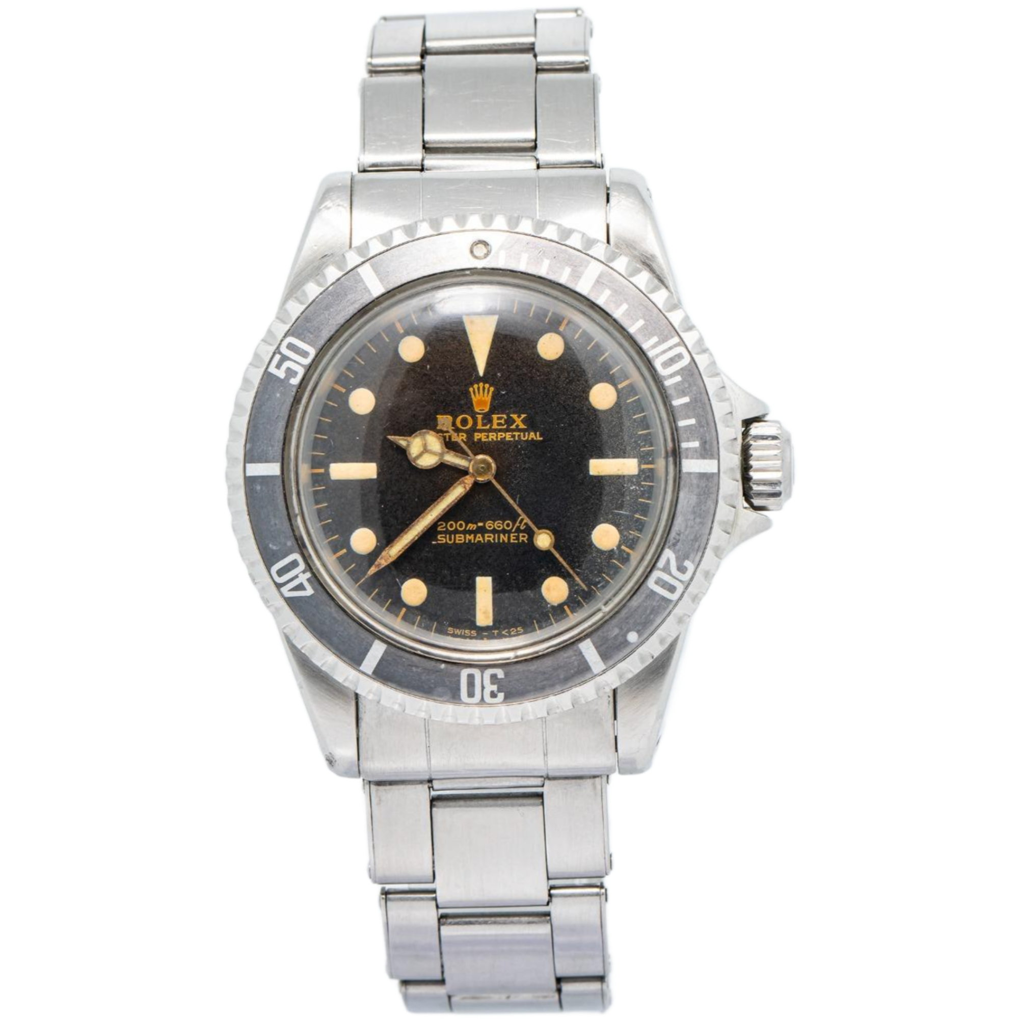Rolex Submariner 5513 Rivet Bracelet 1965 Vintage GILT Patina Dial