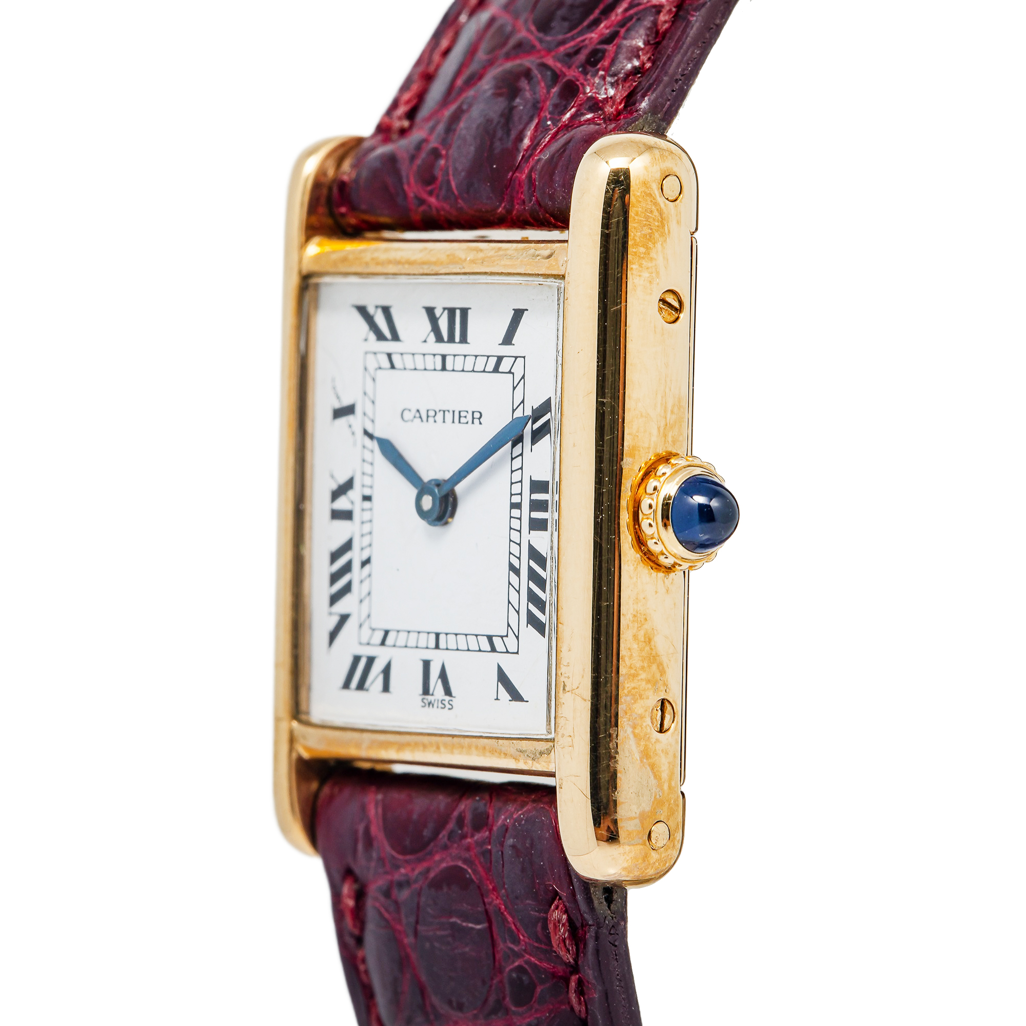 とりひき Cartier 78087 1980s 18KYG Tank Louis Cartier SM Swiss Made Letter