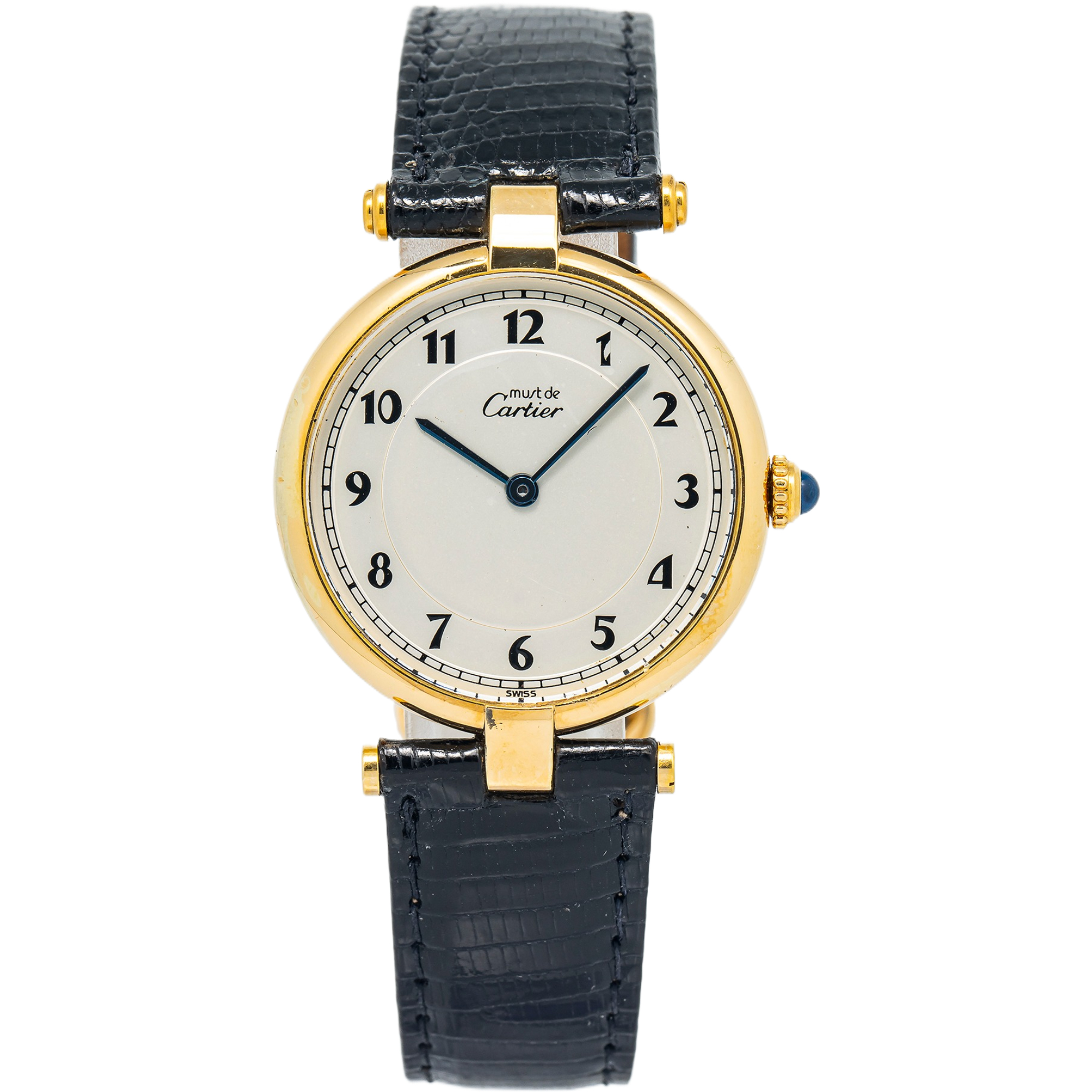 Cartier Vermeil レディース腕時計　ヴェルメイユ Cartier Vermeil Must Vendome 590003 Silver Dial Quartz Ladies