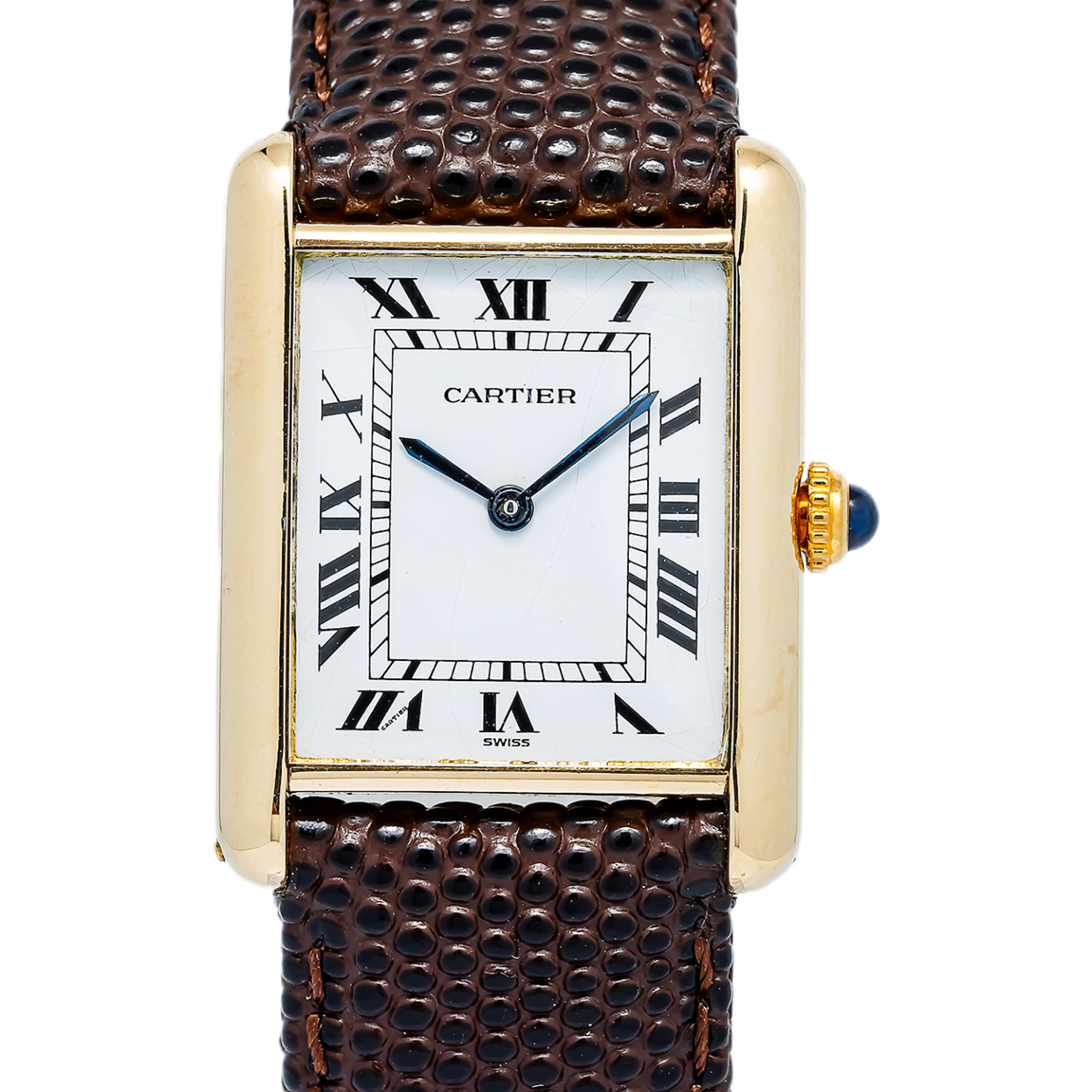 Cartier Tank Louis 78086 18k Yellow Gold White Dial Manual Unisex
