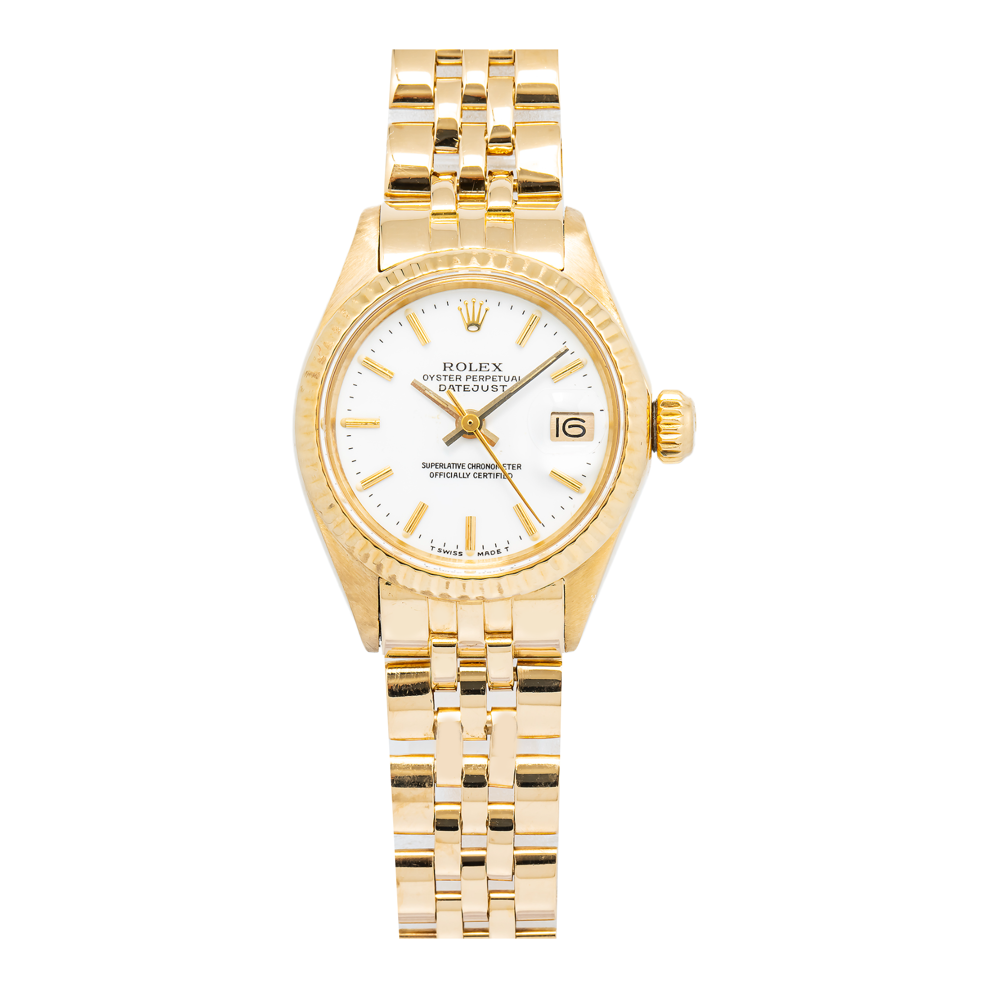 Rolex Datejust 6917 Jubilee 18K Yellow Gold White Dial Ladies