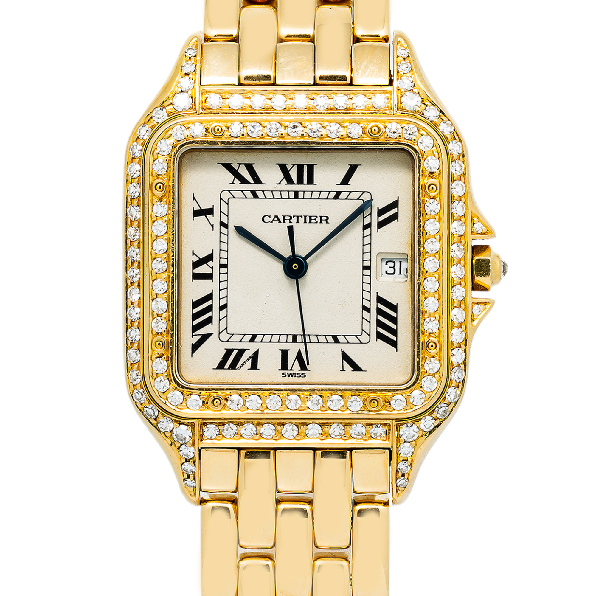 Cartier Panthere Jumbo W25014B9 Quartz 18k YG Diamond Ivory Dial Cartier Panthere Jumbo W25014B9 Quartz 18k YG Diamond Ivory Dial