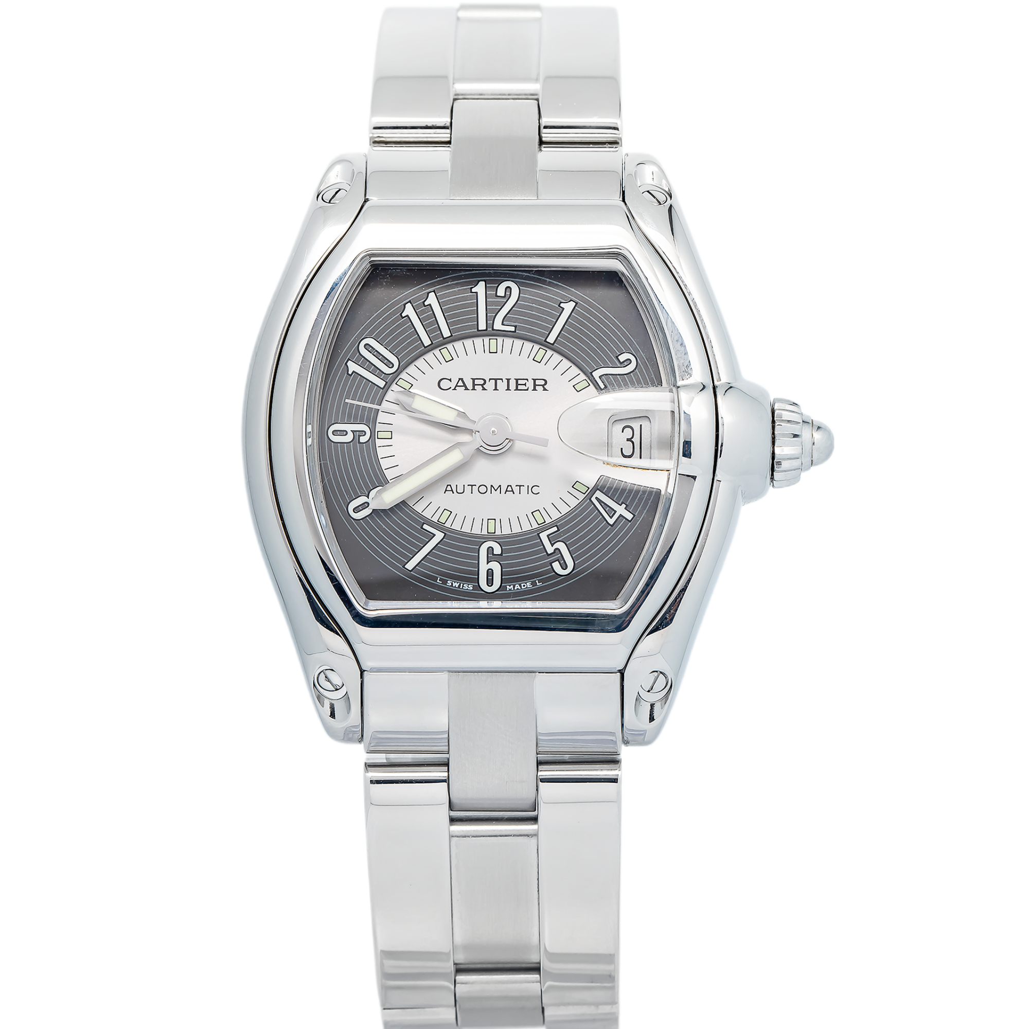Cartier Roadster W62001V3 2015 Card Automatic SS Grey-Silver