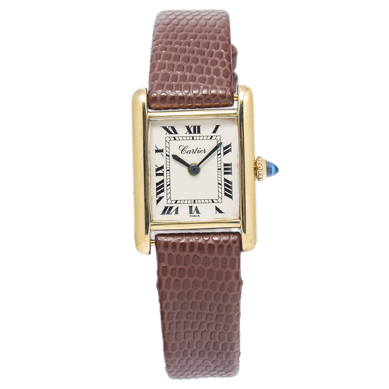 Cartier Tank Louis Vintage 18k Yellow Gold Paris Dial Ladies Watch