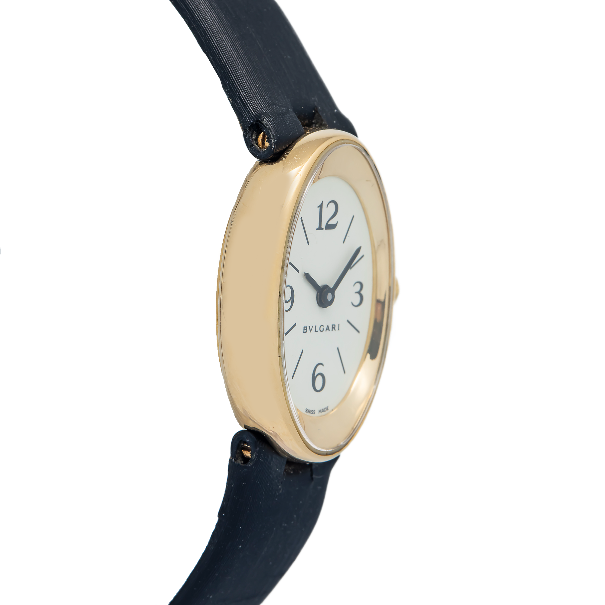 Bvlgari Ovale OV27G Baignoire 18k Yellow White Dial Quartz Women's