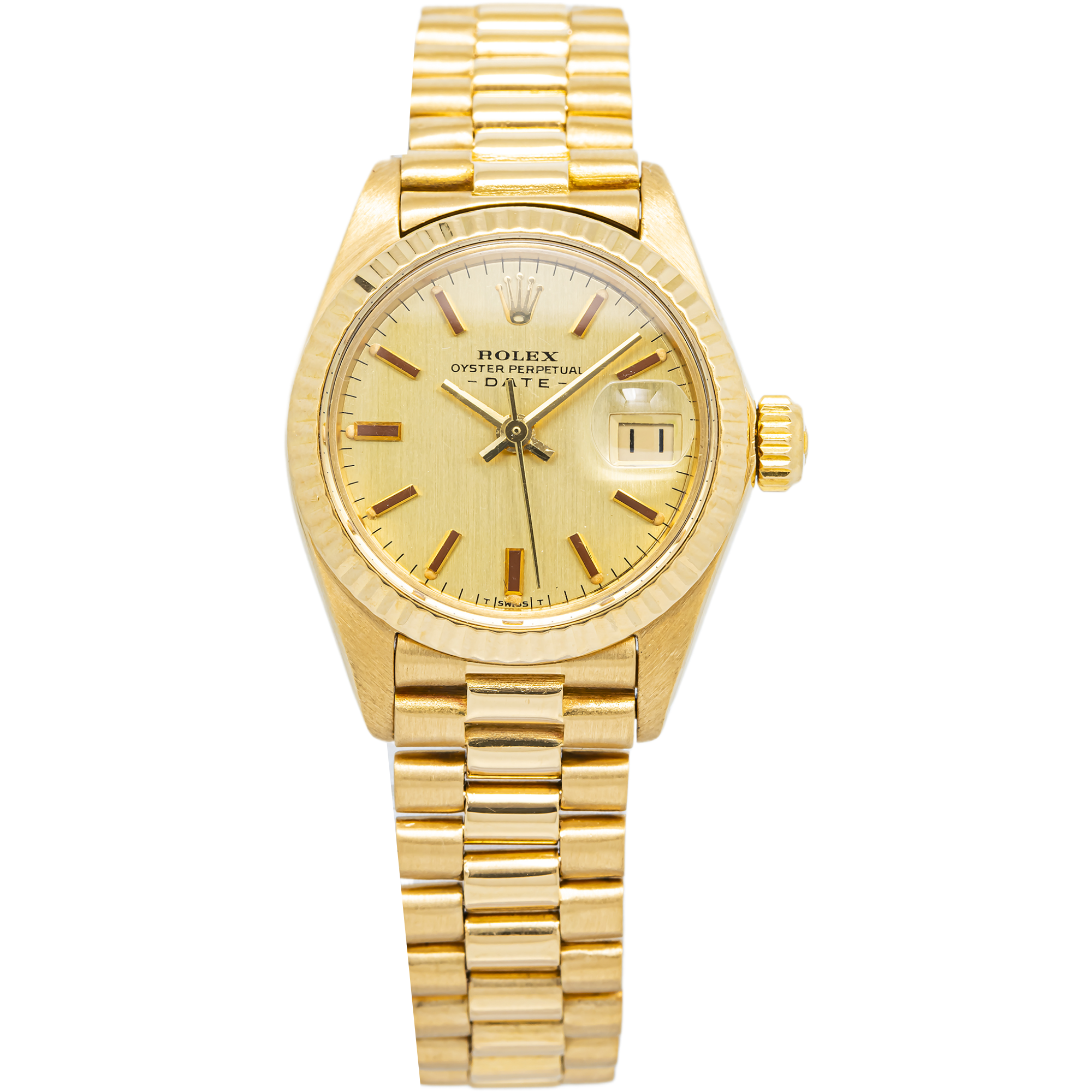 Rolex Datejust 6917 18k YG Lapis Champagne Dial Automatic Ladies