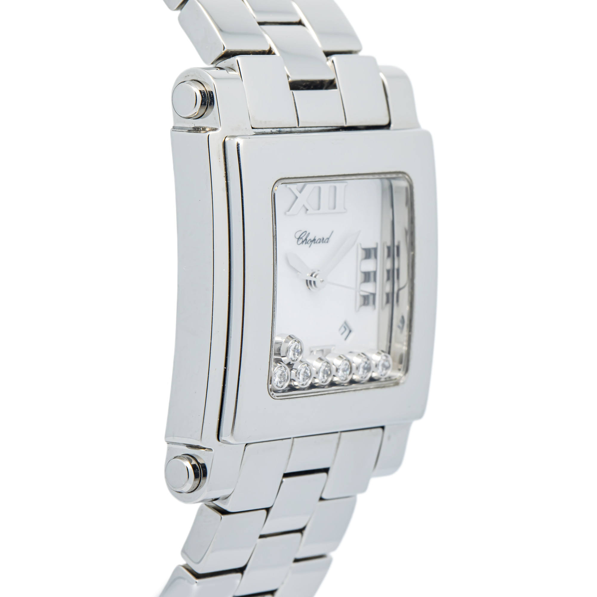 Chopard Happy Sport Square 278496 SS White Dial Quartz Men's Watch