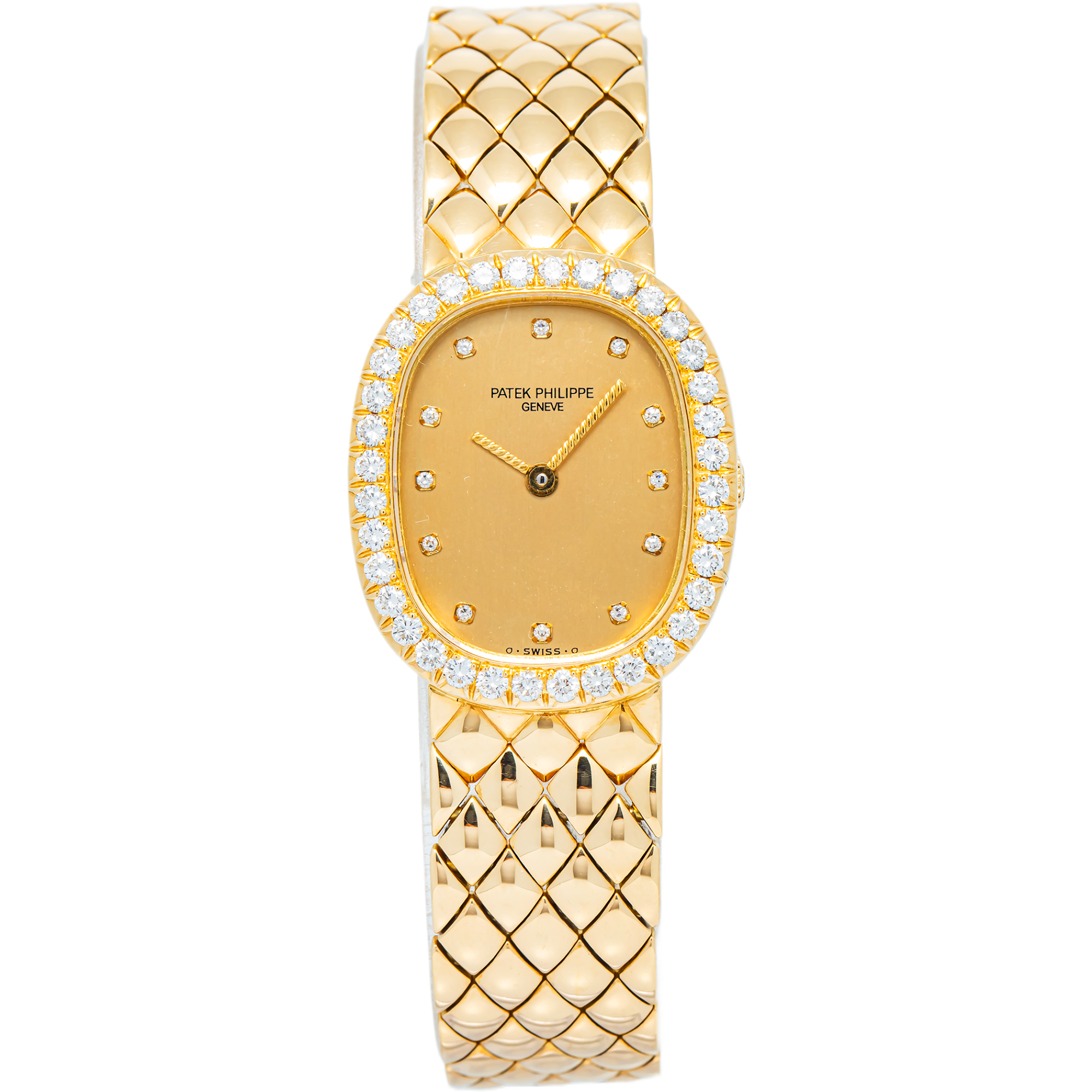 Patek Philippe Ellipse 4729 W/Archive Quartz 18k YG Diamond